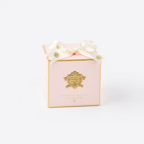 Dome Candle – Blush Pink Fleur de Lis