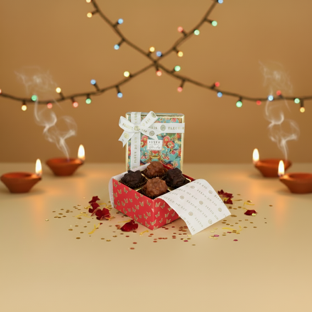 Surprise Box – 4 Assorted Chocolates (Caramel Popcorn Edition) Fleur de Lis