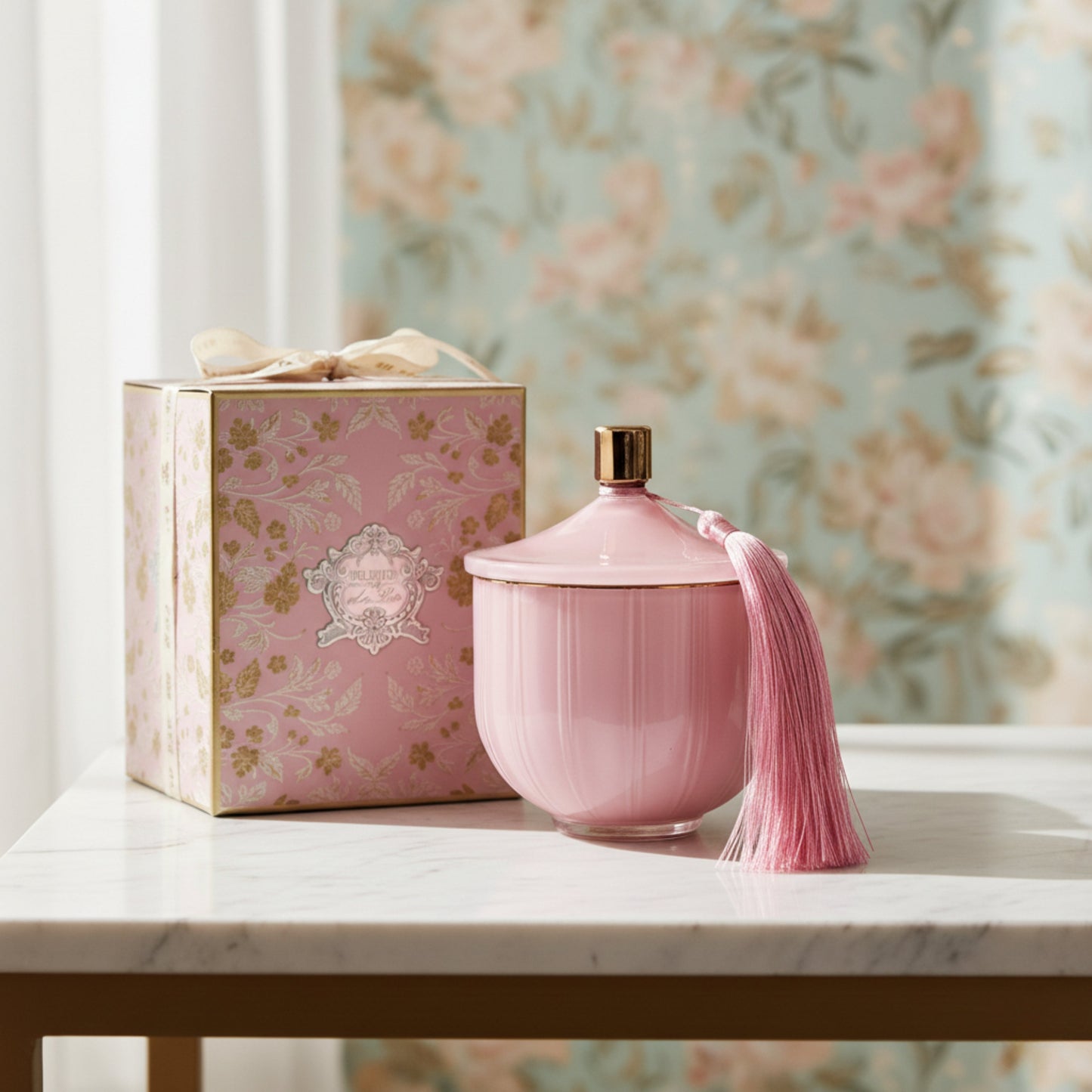 Blush Courbe Candle Fleur de Lis