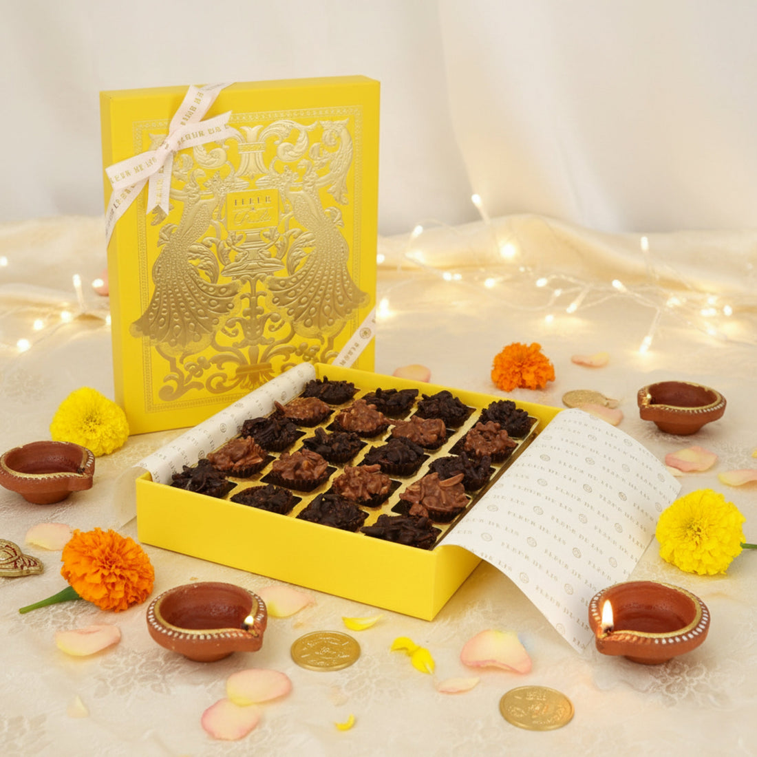 premium yellow mithai box