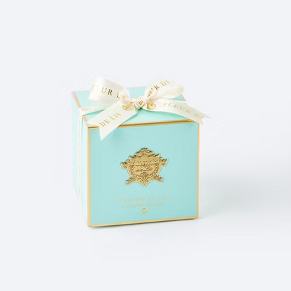 Dome Candle – Tiffany Blue Fleur de Lis