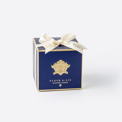 Dome Candle – Royal Blue Fleur de Lis