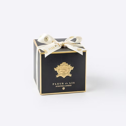 Dome Candle – Ash Black Fleur de Lis