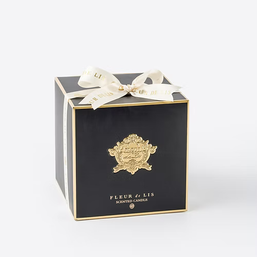 Pyramid Candle – Ash Black Fleur de Lis