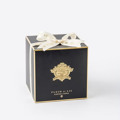 Pyramid Candle – Ash Black Fleur de Lis