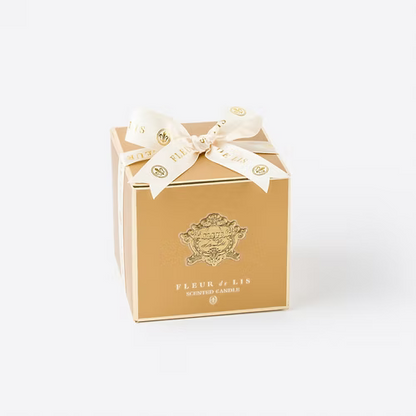 Dome Candle – Amber Gold Fleur de Lis
