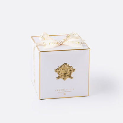 Pyramid Candle – Snow White Fleur de Lis