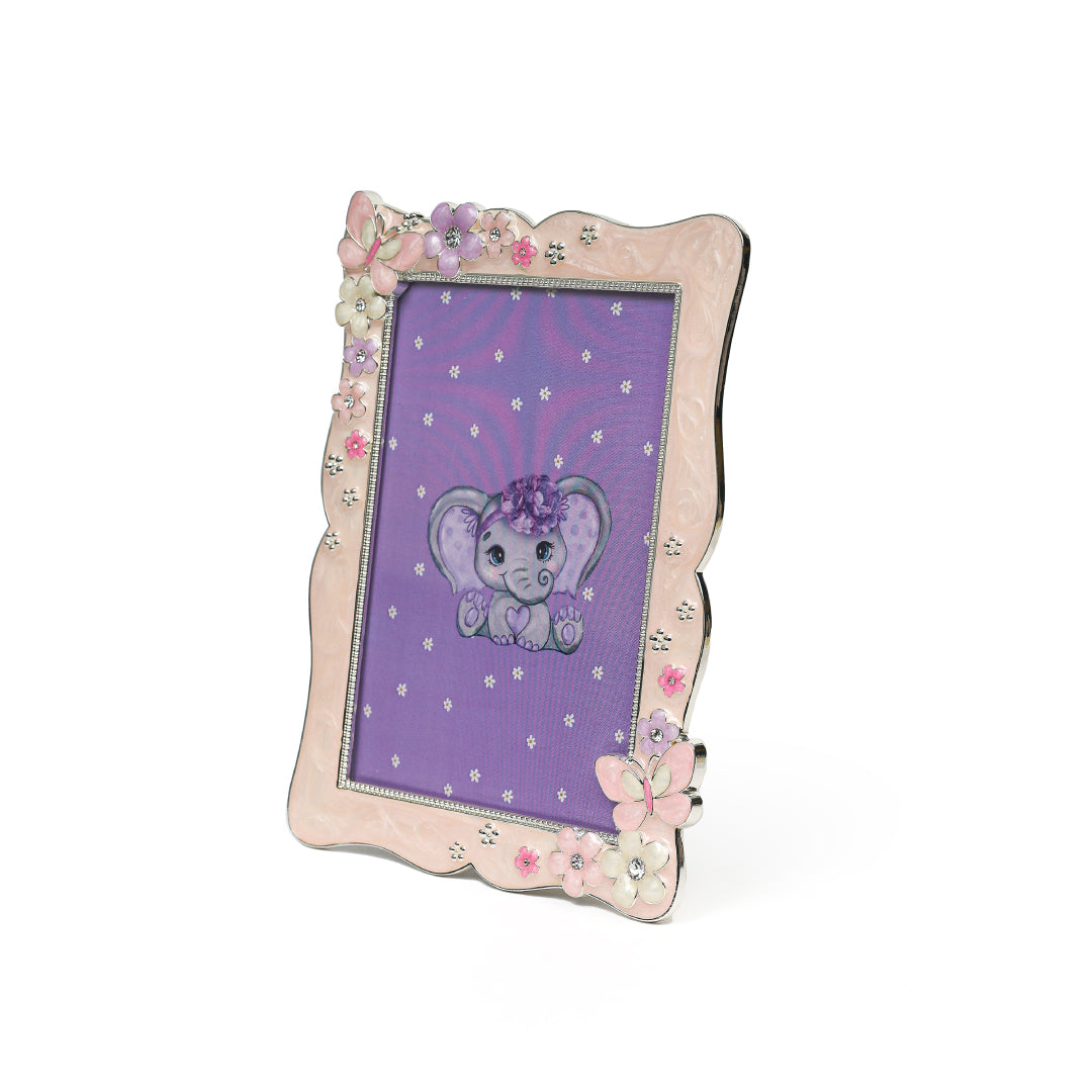 Floral Butterfly Photo Frame Fleur de Lis