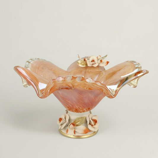 Tangerine Ripple Fleur de Lis