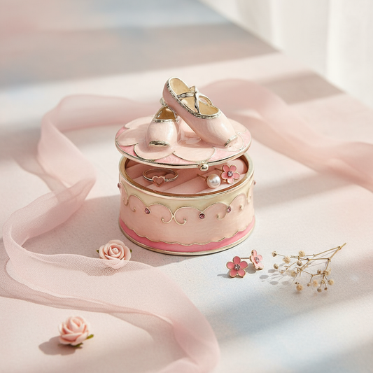 Baby Keepsake Trinket Box Fleur de Lis