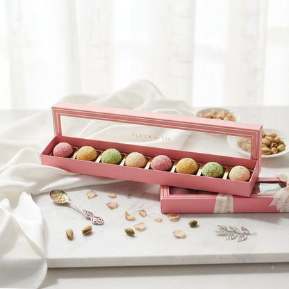 Delight Box – 8 Assorted Coconut Mithai Fleur de Lis