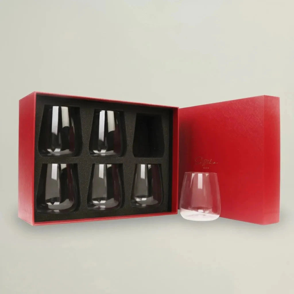 Elegant Set of 6 Glasses Fleur de Lis