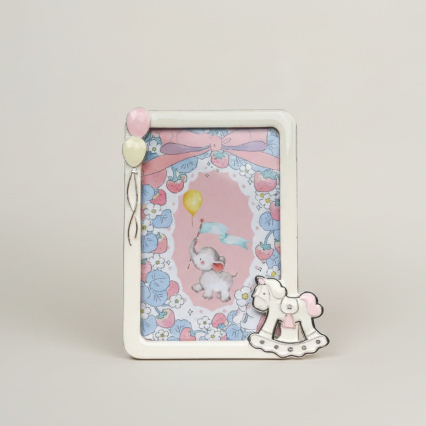 Elephant Baby Photo Frame – 3D Rocking Horse Fleur de Lis