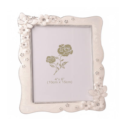 Floral Butterfly Photo Frame Fleur de Lis