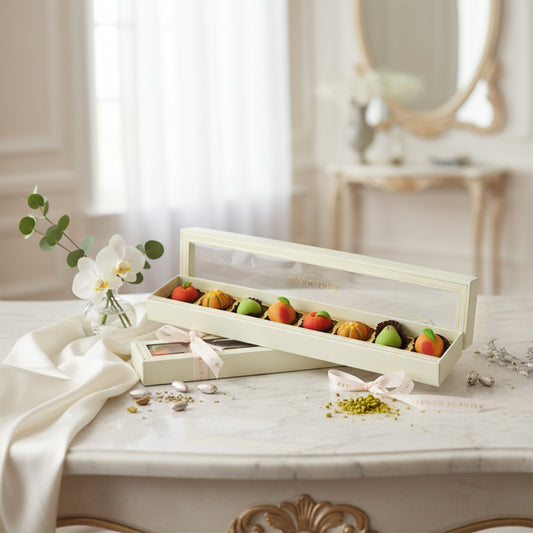 Delight Box – 8 Assorted Fruit-Inspired Mithai Fleur de Lis