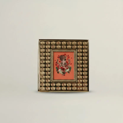 Ganesha Lotus Frame Fleur de Lis