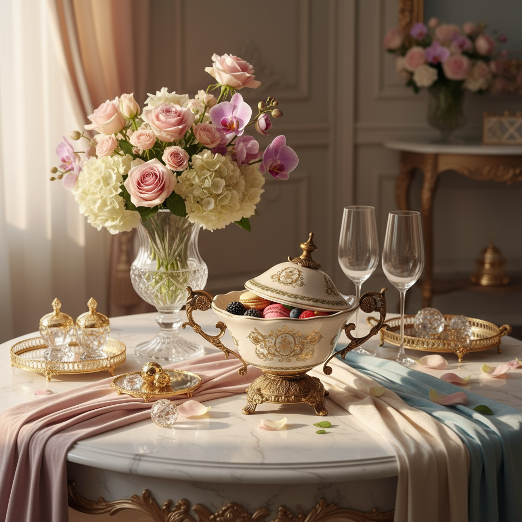 Ivory Tureen Fleur de Lis