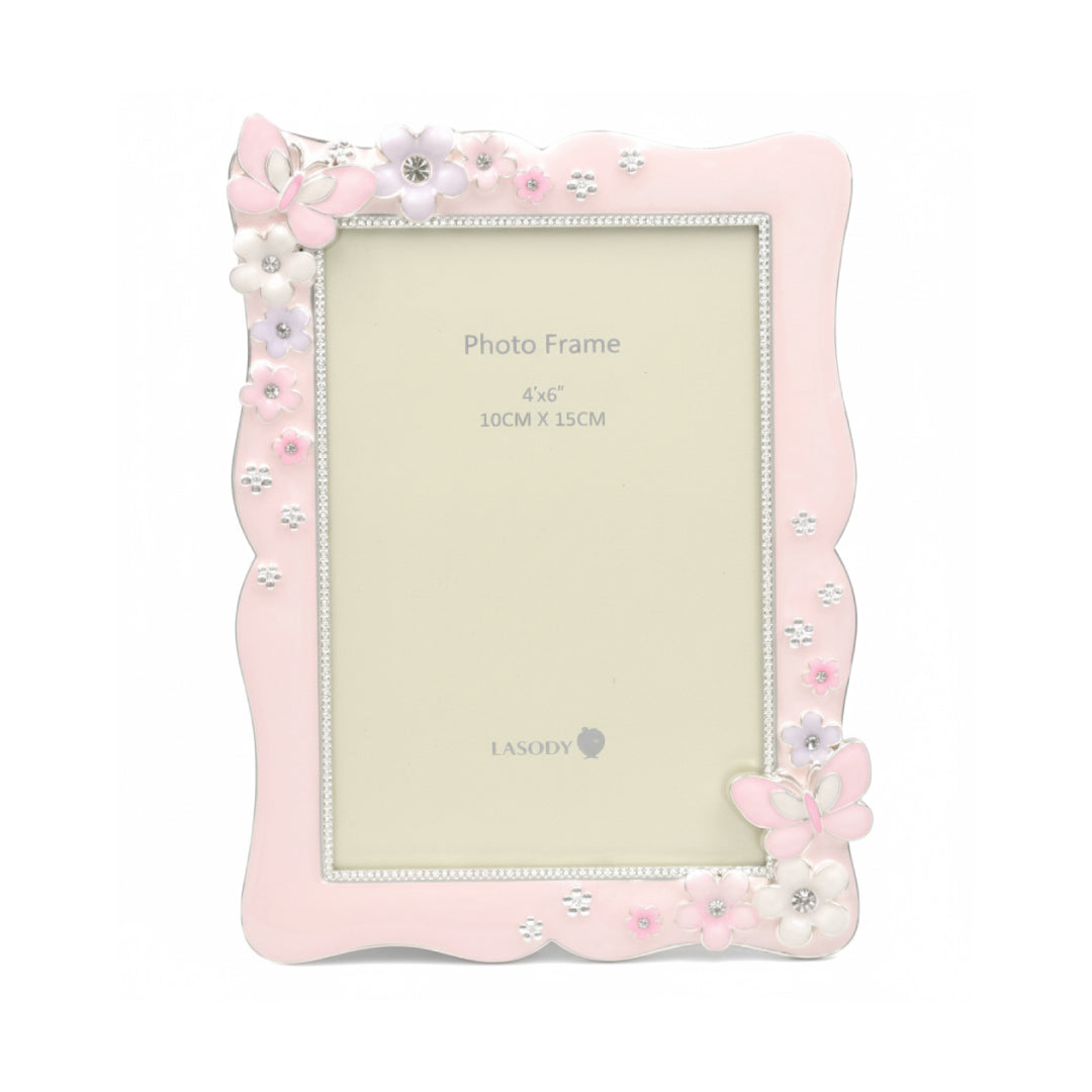 Floral Butterfly Photo Frame Fleur de Lis