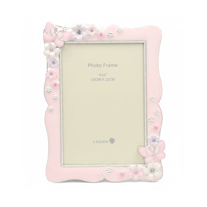 Floral Butterfly Photo Frame Fleur de Lis