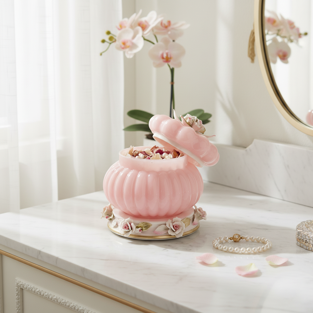 Pink Cresta Fleur de Lis