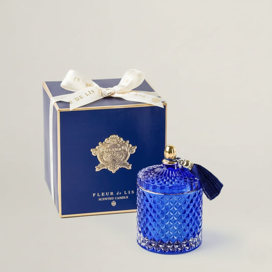 Pyramid Candle – Royal Blue Edition Fleur de Lis