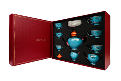 Le Fantaisie Tea Pot Set – 15 Pcs Fleur de Lis
