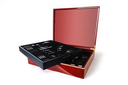 Sottile Cutlery Set in Wooden Box (84 Pcs) Fleur de Lis