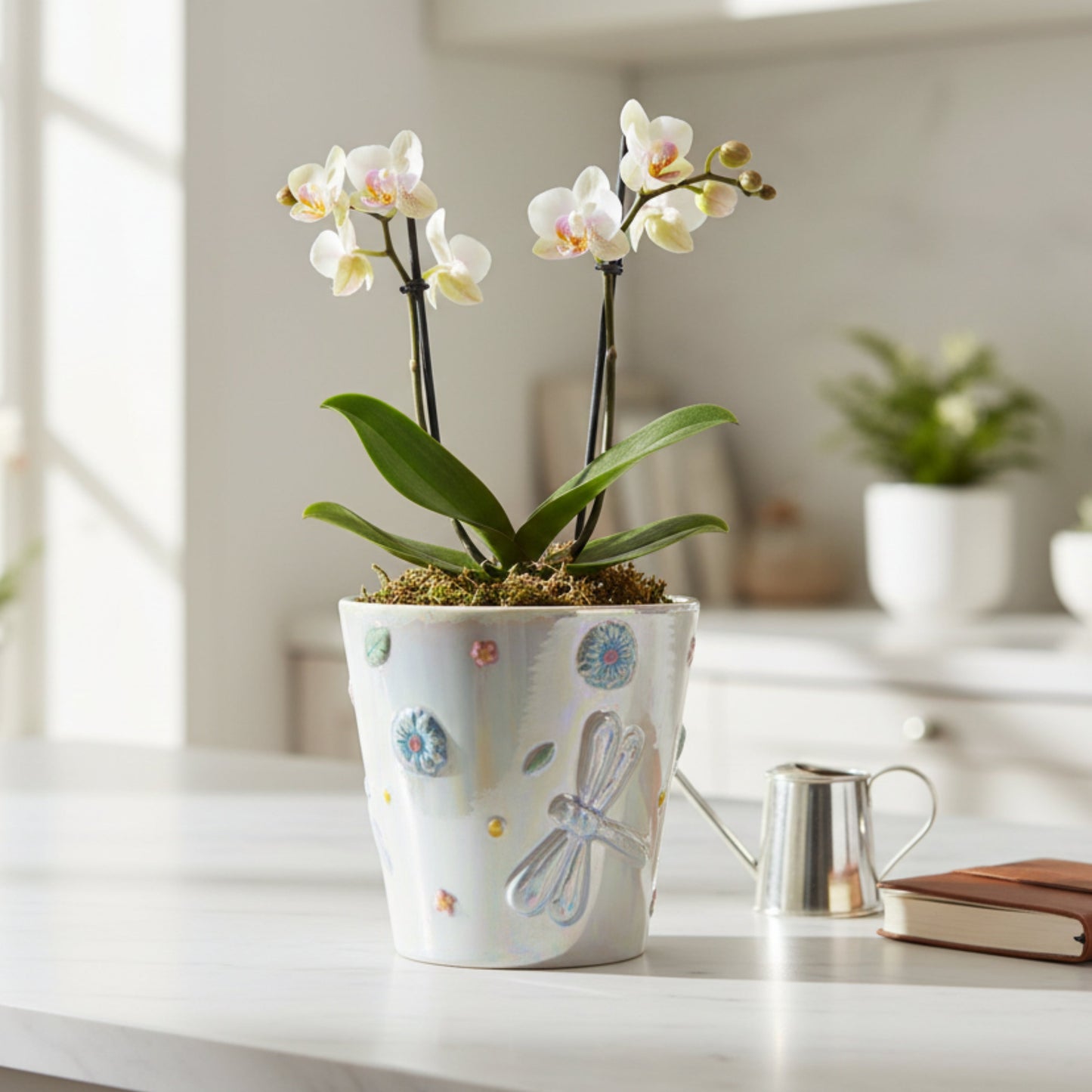 Dragonfly Planter – Small Fleur de Lis