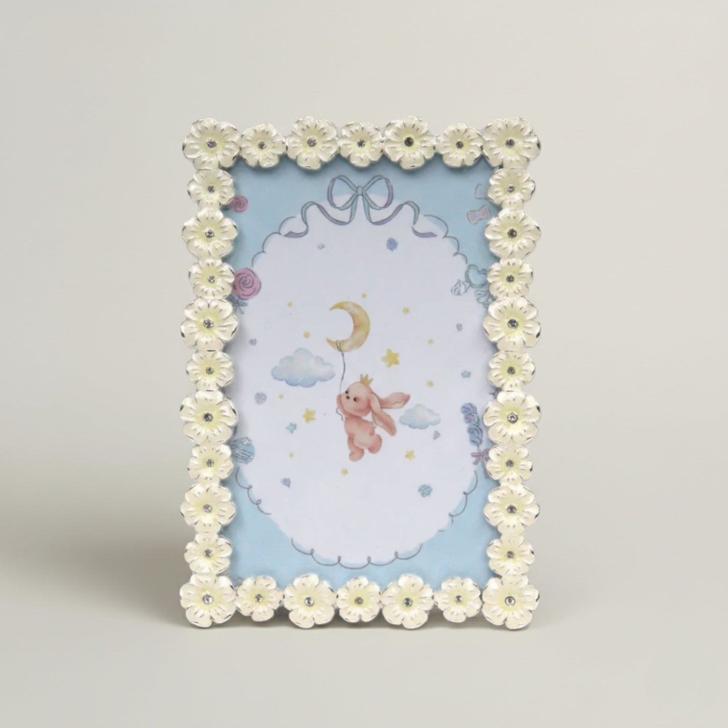 Starlit Bunny Frame Fleur de Lis