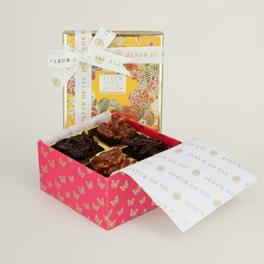 Surprise Box – 4 Assorted Roché Chocolates (Milk & Dark) Fleur de Lis