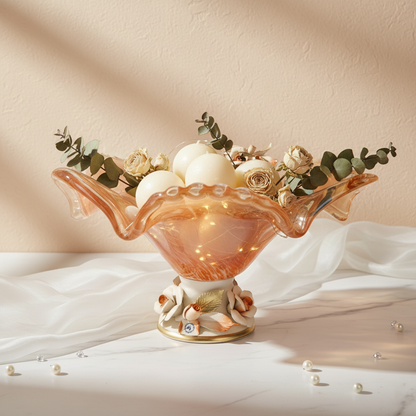 Tangerine Ripple Fleur de Lis