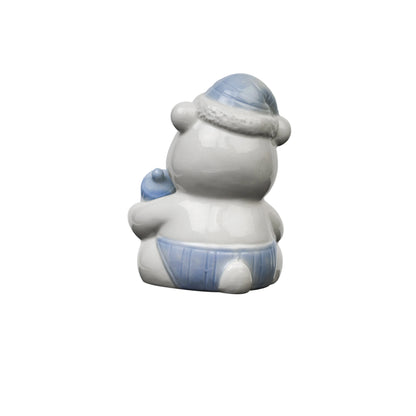 Blue Teddy Bear Fleur de Lis