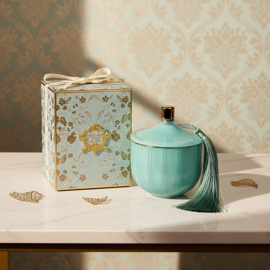 Tiffany Courbe Candle Fleur de Lis