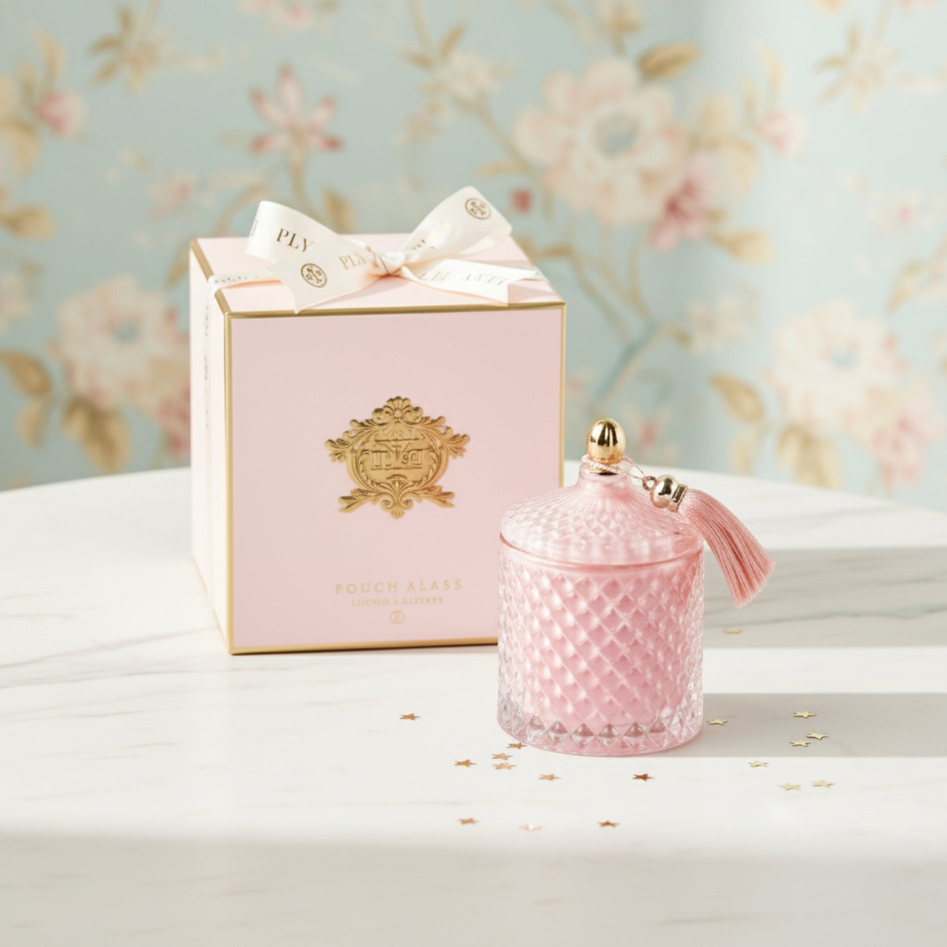 Pyramid – Blush Pink Fleur de Lis