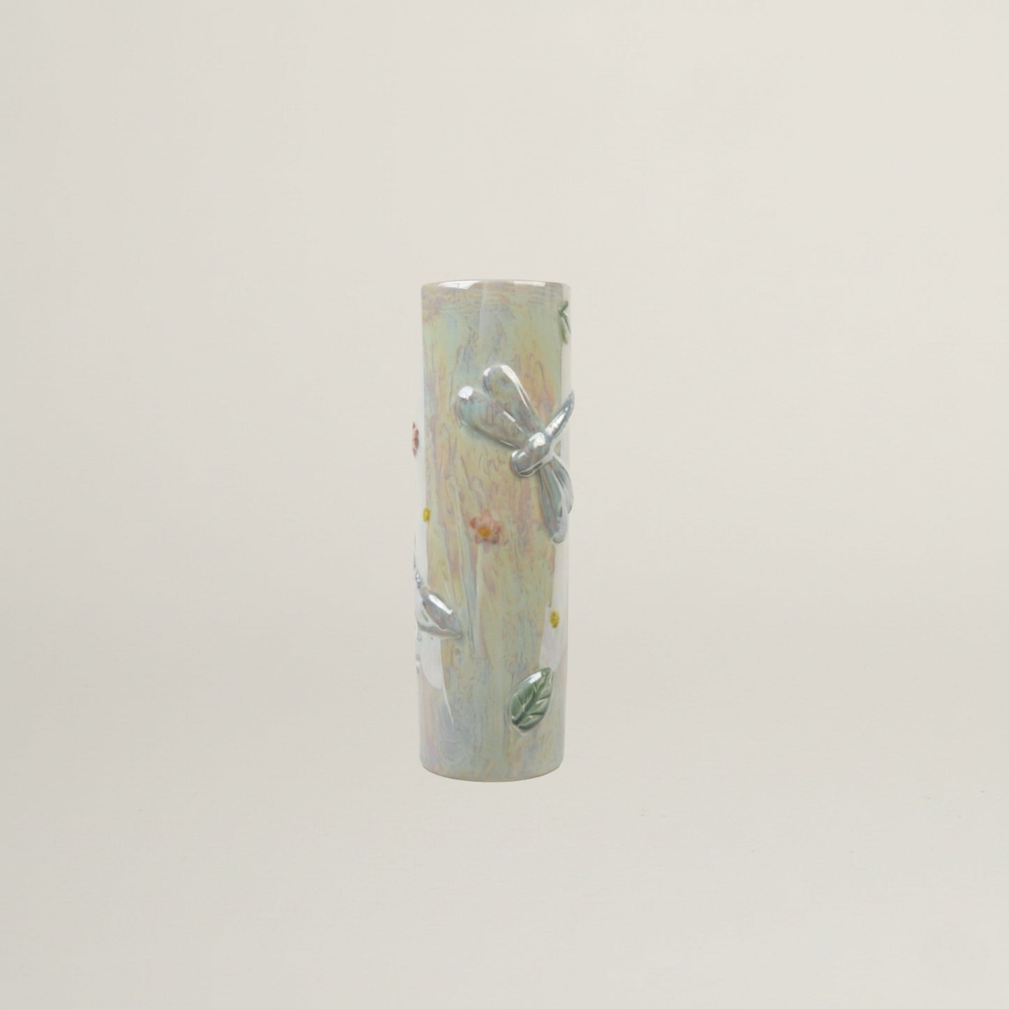 Dragonfly Meadow Ceramic Planter Fleur de Lis