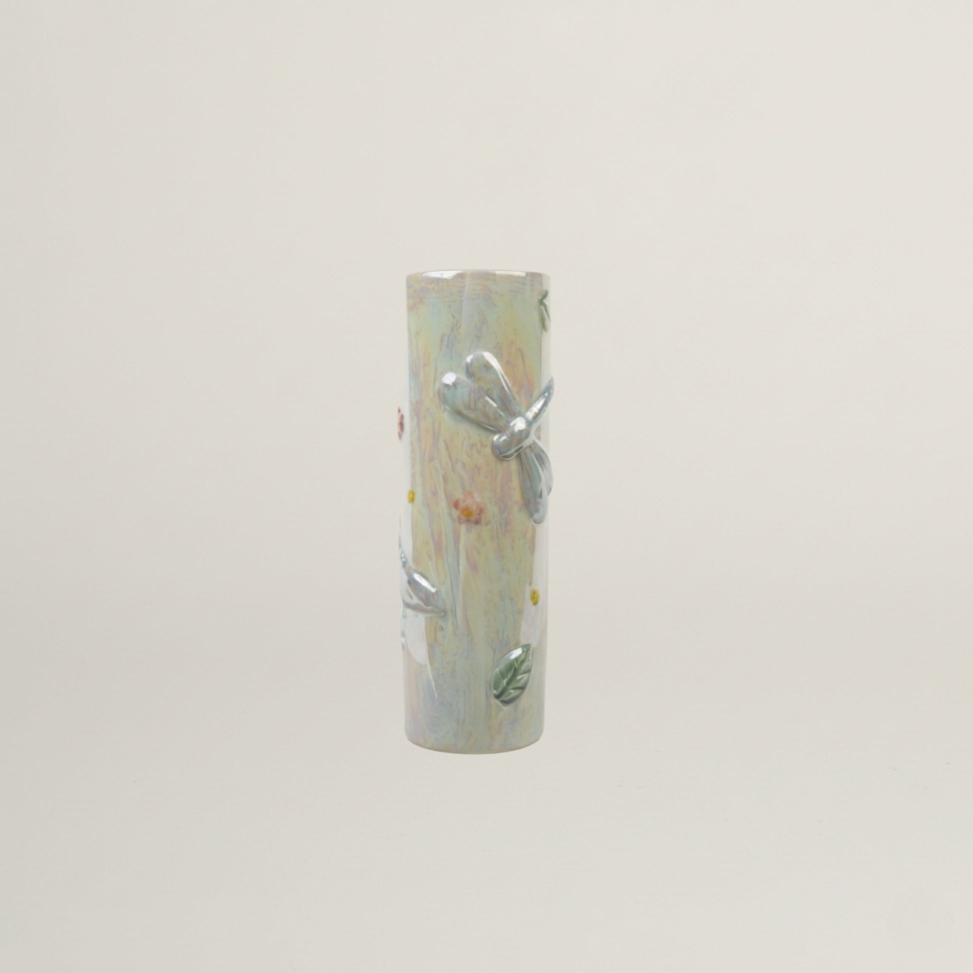 Dragonfly Meadow Ceramic Planter Fleur de Lis