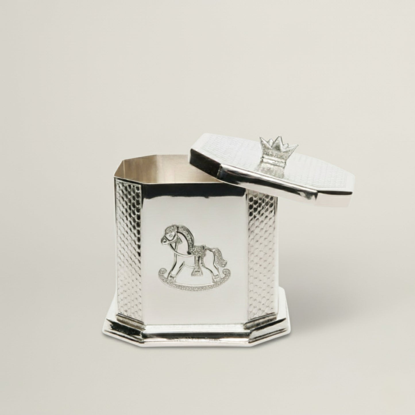 Horse Silver Keepsake Box Fleur de Lis