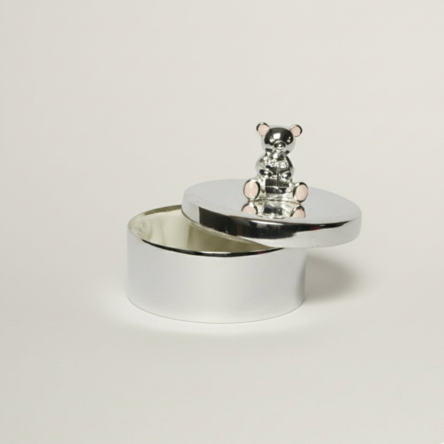 Silver Baby Trinket Box Fleur de Lis