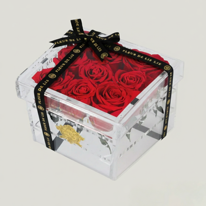 Acrylic Box of Red Roses
