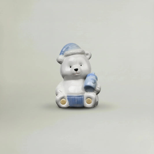 Blue Teddy Bear Fleur de Lis