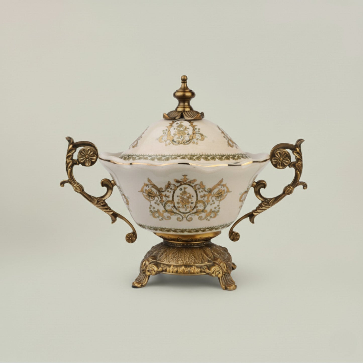 Ivory Tureen Fleur de Lis