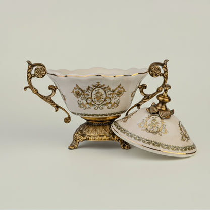 Ivory Tureen Fleur de Lis