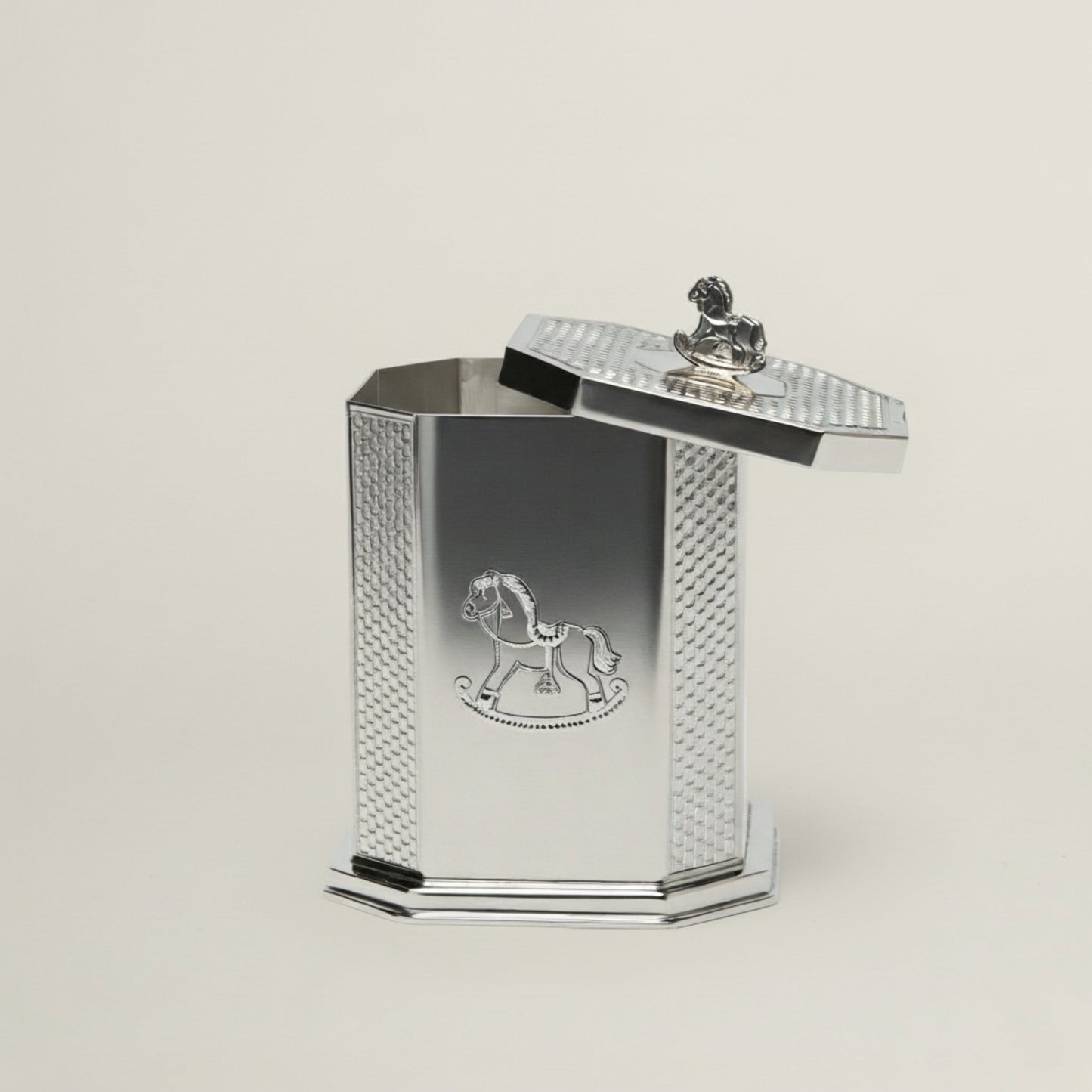 Horse Silver Keepsake Box- Big Fleur de Lis