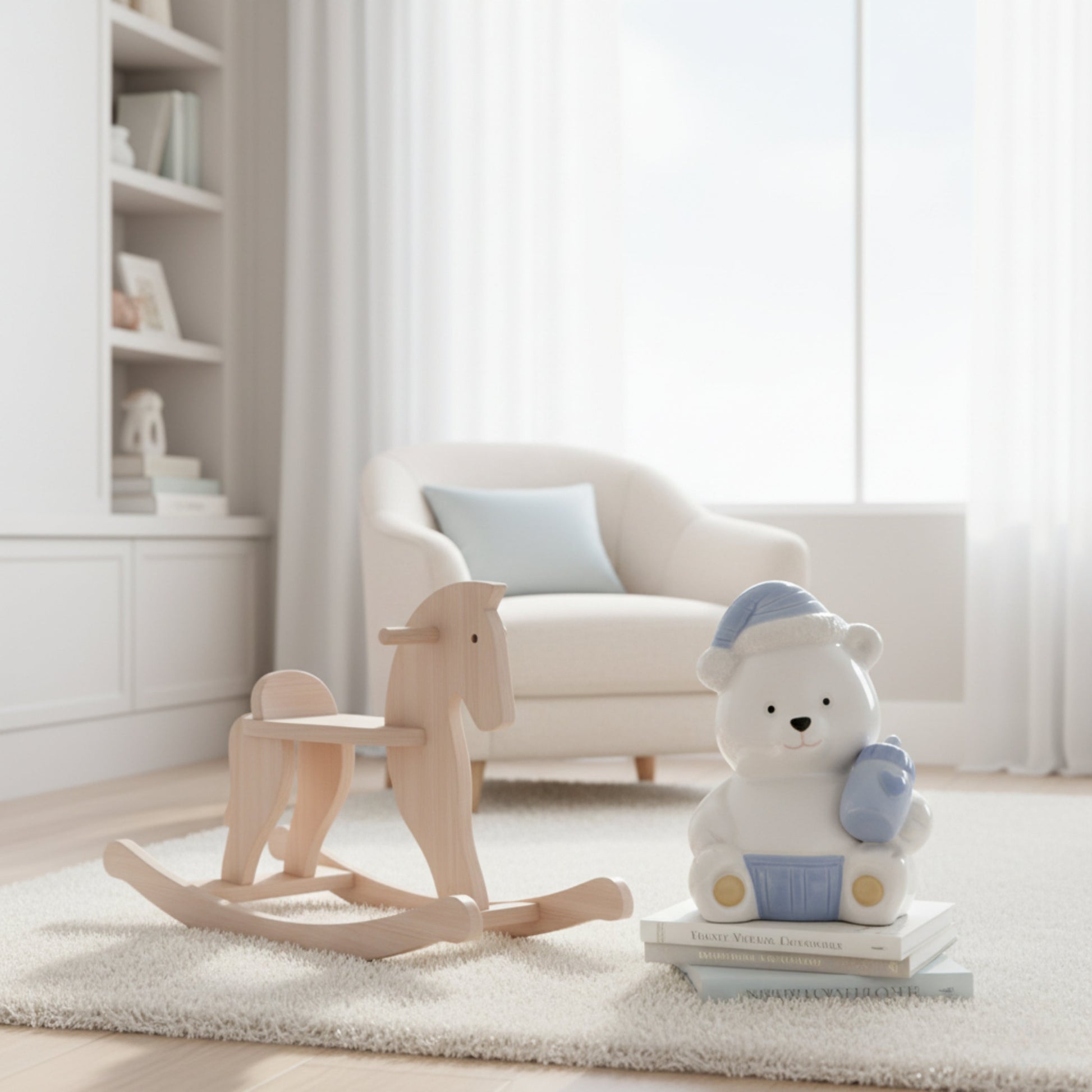 Blue Teddy Bear Fleur de Lis