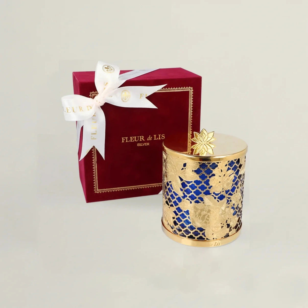 Lattice Candle - Floral Gold Fleur de Lis