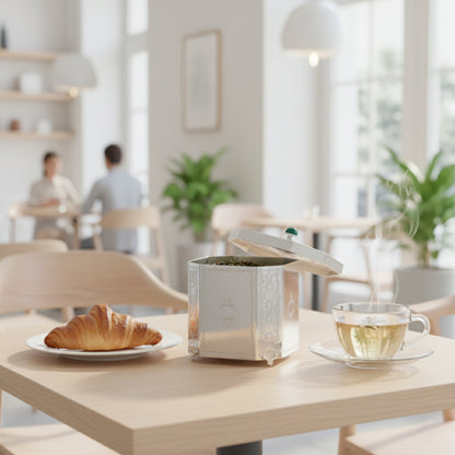 Emerald Crown Silver Box Fleur de Lis