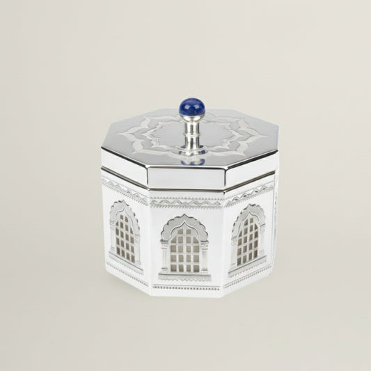 Silver Decorative Box- set of 2 Fleur de Lis