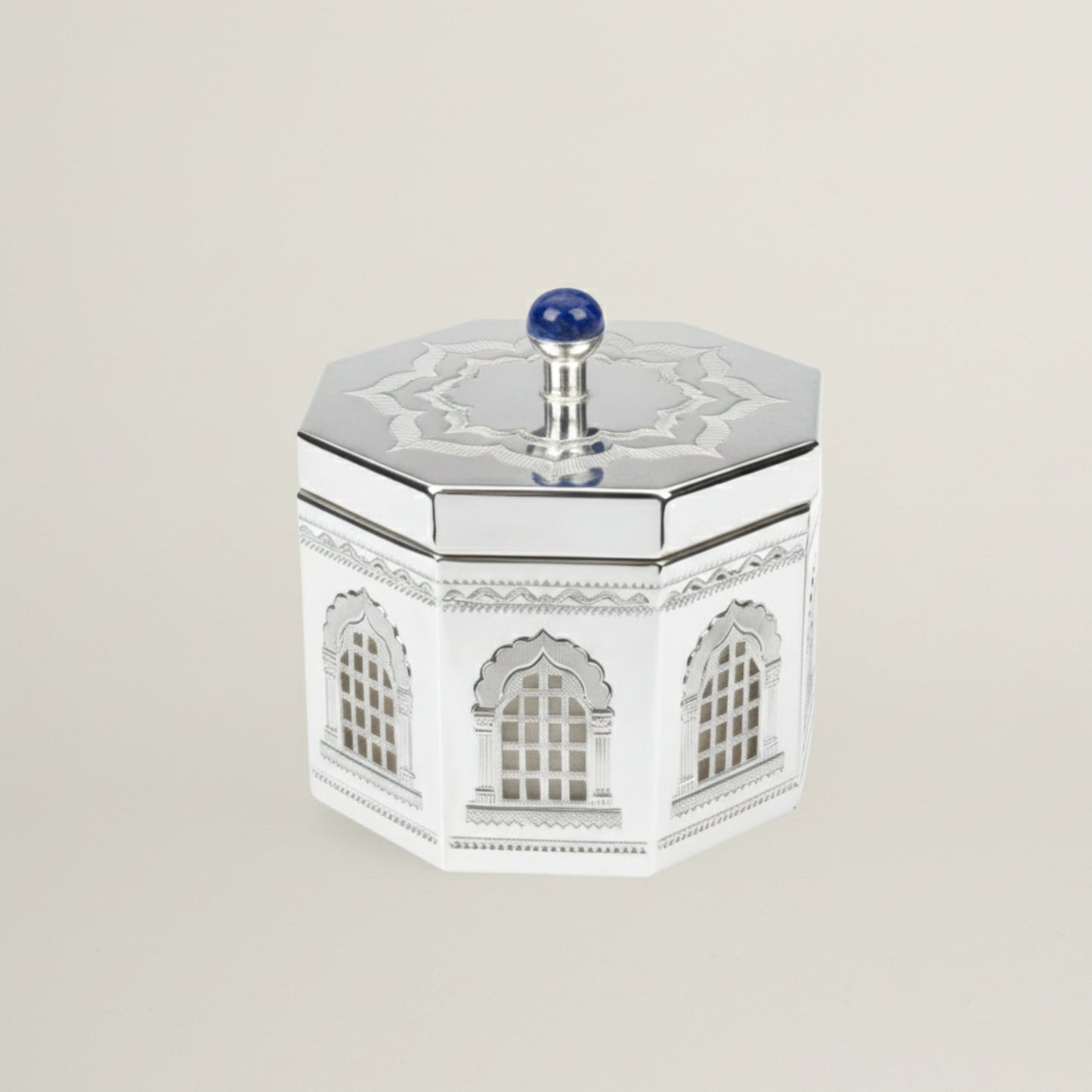 Silver Decorative Box- set of 2 Fleur de Lis