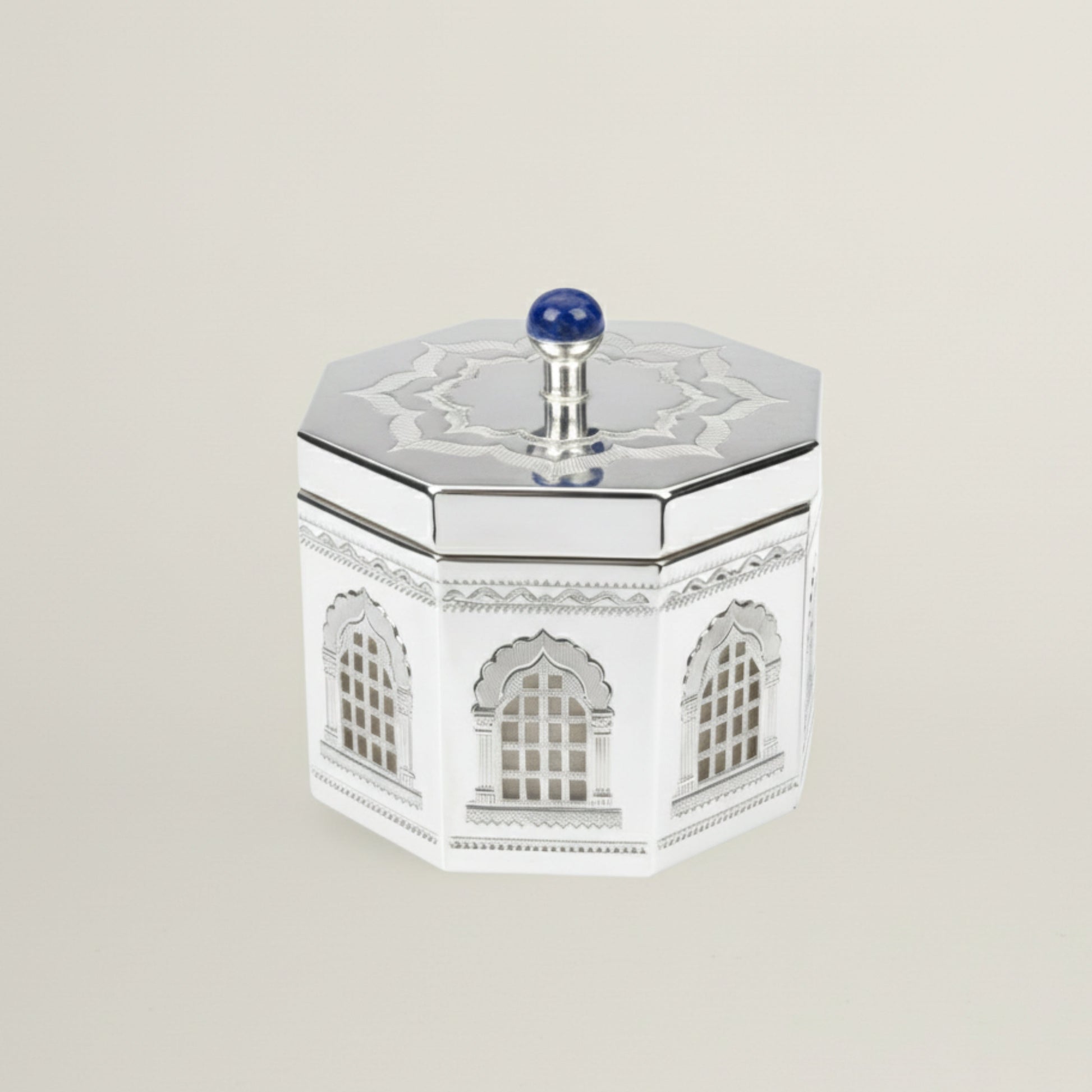 Silver Decorative Box- set of 2 Fleur de Lis