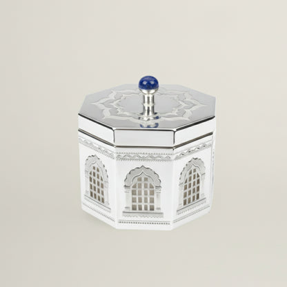 Silver Decorative Box- set of 2 Fleur de Lis